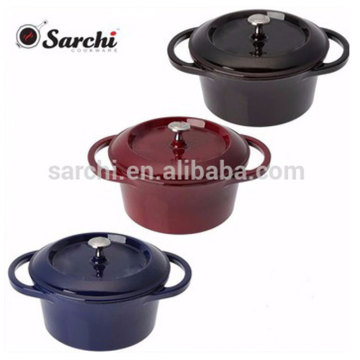 Cast Iron cookware casserole pot colored casserole